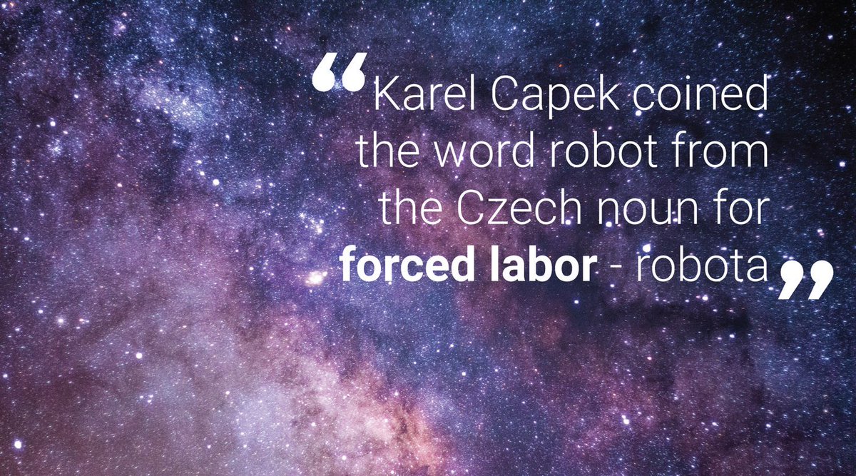 SD_BNE's tweet image. Written in 1920, Capek&apos;s play &apos;RUR&apos; details a robot revolution that would overthrow the dominant class, humans, and lead to their extinction. 🤖 

#DigitalFlashback #RobotEthics #SomethingDigital