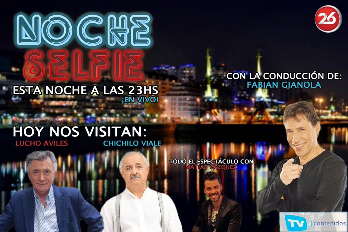 Hoy nos visita el gran Lucho Aviles, el humor de <a href="/ChichiloViale/">ChichiloViale</a> y las noticias del espectáculo con <a href="/MatiVazquezShow/">Matias Vazquez</a> a las 23hs por <a href="/canal26noticias/">CANAL 26</a> 👏👏