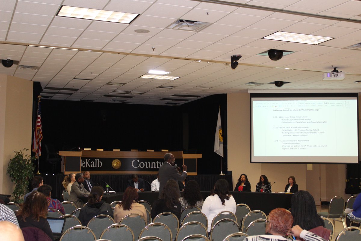 GregoryAdamsD7's tweet photo. Today's School-to-Prison Pipeline Gaps Leadership Summit was filled with #powerful and #engaging interaction with our esteemed panelists and attendees. Looking forward to the development of #actionable, #restorative steps that can begin the process of #change. https://t.co/jrAHRQS4DX