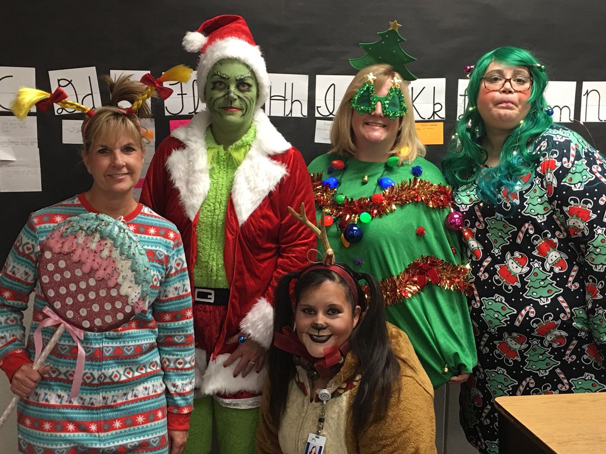 Team dress up day. We are characters from The Grinch. Fun day and we won Best Team Costume! Love working with these ladies! #mooneyhamelem