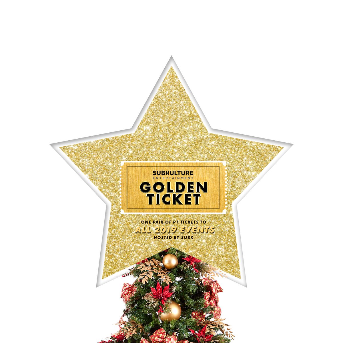 SubKultureEnt's tweet photo. How does a pair of P1 tickets to every SubK hosted event in 2019 sound? 😱 As a SubK Golden Ticket winner, you'll be able to do just that! Read the rules and terms &amp; conditions before entering 🌟 #SubKGoldenTicket #SUBKHOLIDAYGIVEAWAY18 https://t.co/QLL58ZWbPm