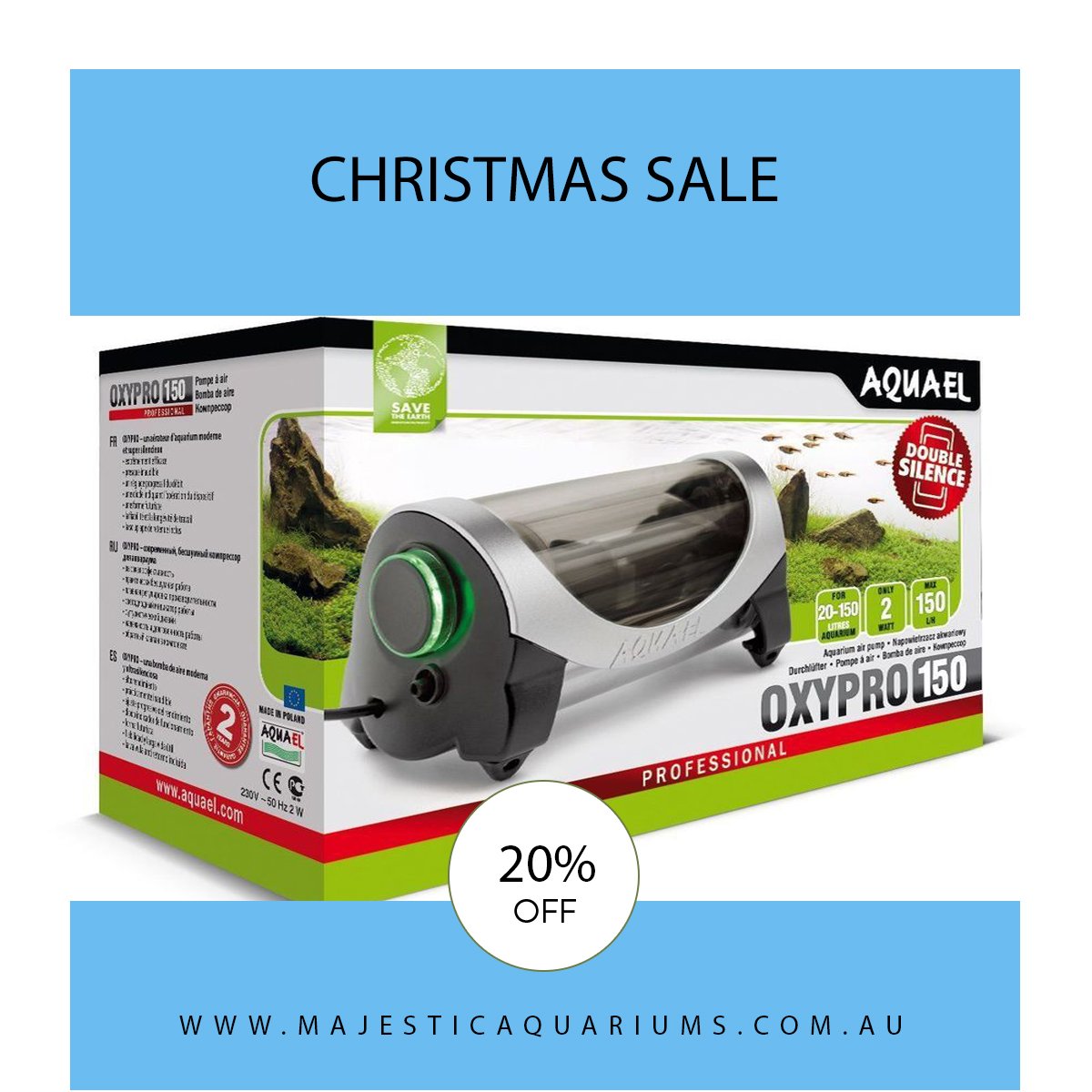 AquaMajestic's tweet photo. Aquael Oxy Pro 150.A modern,ultra quiet aerator for aquarium. The device is virtually inaudible.
https://t.co/QLkR2tUeaD
#aquael #oxypro #christmas #sale #sales #device #product #aquarium #aquariums #hotsale https://t.co/UowvO87BKl