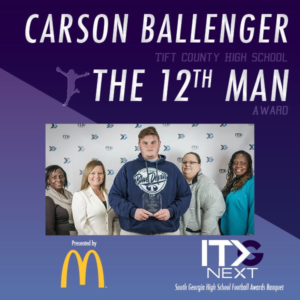itgnext's tweet photo. Congratulations to our 2018 12th Man Award winner! #LiveInTheGame @McDonalds https://t.co/Bz1ZZNKOVj