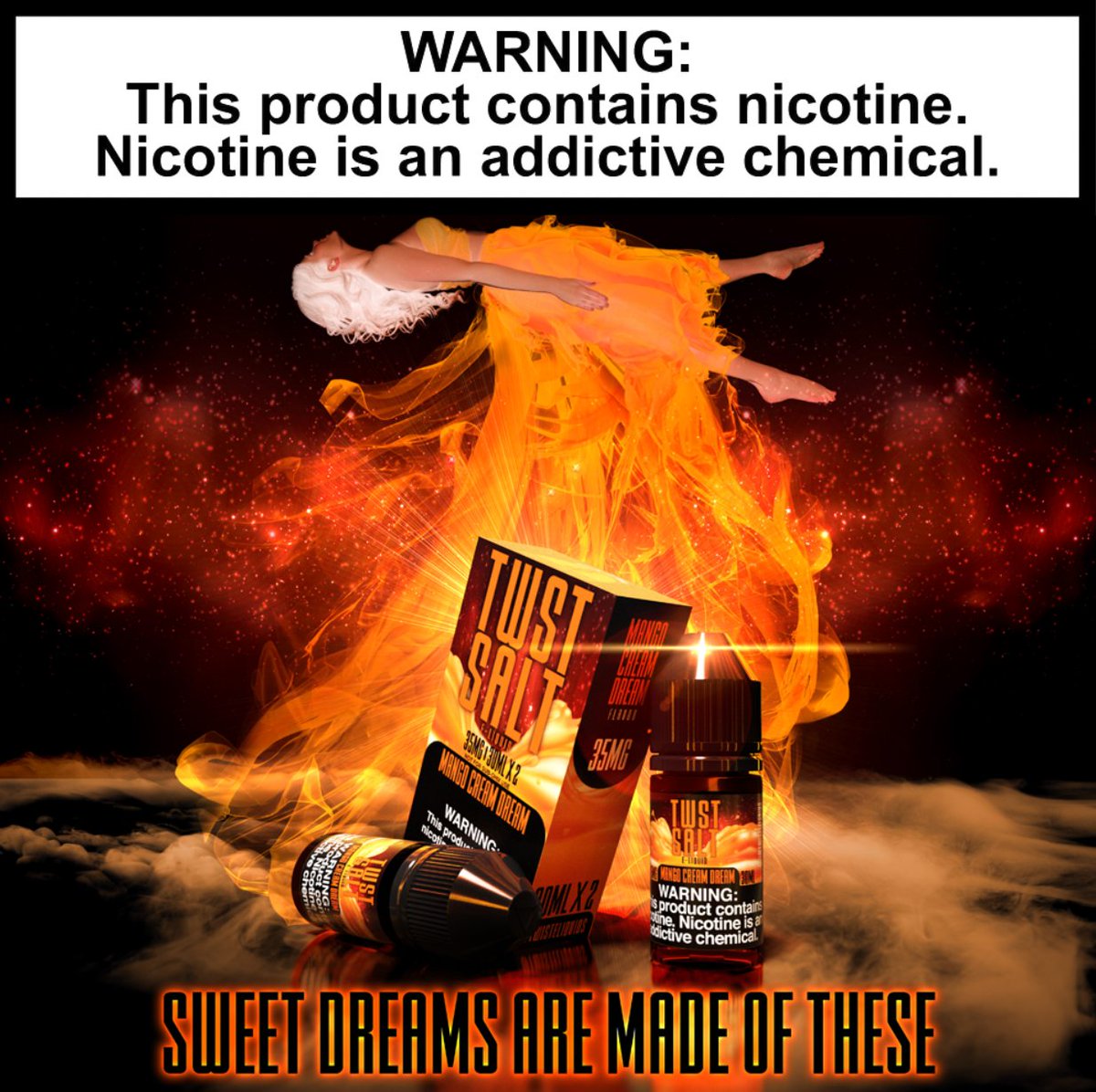 Who am I to disagree? Mango Cream Dream is now available on DaddysVapor.com! Make your dream a reality and get TWST SALT today!✨This flavor is here to stay!
