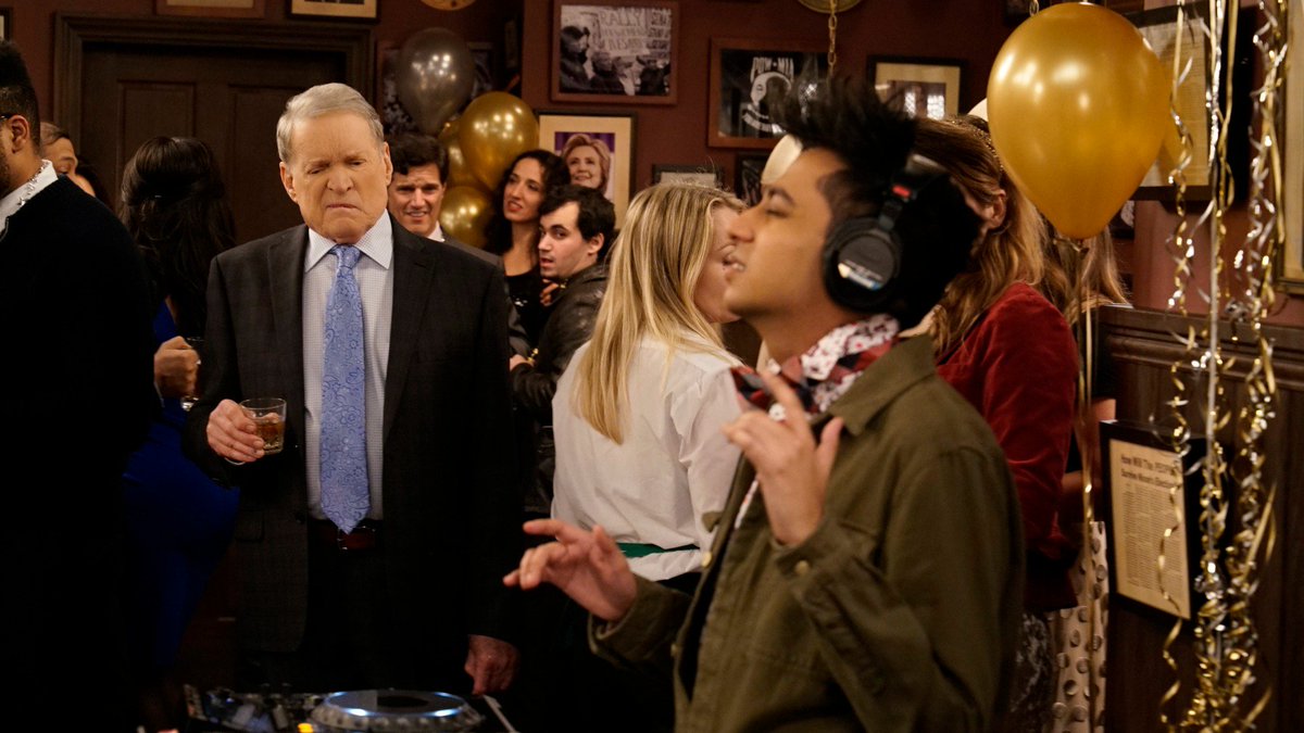 The Murphy in the Morning crew ring in the New Year at Phil's special 100 year anniversary. Missed the Season Finale of #MurphyBrown? Stream it now: bit.ly/2IrghtT