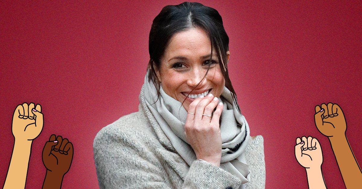 FLAREdotcom's tweet photo. "I want Markle to break the mould—but not constantly be seen as breaking the rules, or worse, not understanding them" - @AlyssaJAshton on why #MeghanMarkle deserves a tribute as one of 2018's most prominent feminists #12DaysofFeminists: https://t.co/oTCr544ct5 https://t.co/4QUIIET8NY