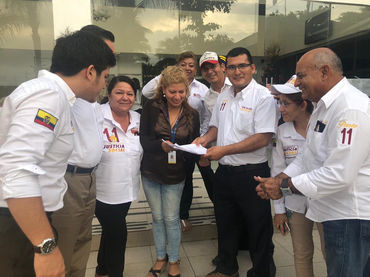 TyroneBajana's tweet photo. Después de cumplir con todos los requisitos que indica el Código de la Democracia hoy realizamos la inscripción de nuestra candidatura a la Alcaldía de #Daule Lista 11 @MovimientoJS_Ec @JimmySalazarG @florcis_paredes @dorisZetimar @aycazam @PABLOJIJON @TatayFrancis @jvillegas84 https://t.co/30s7MuHpQc
