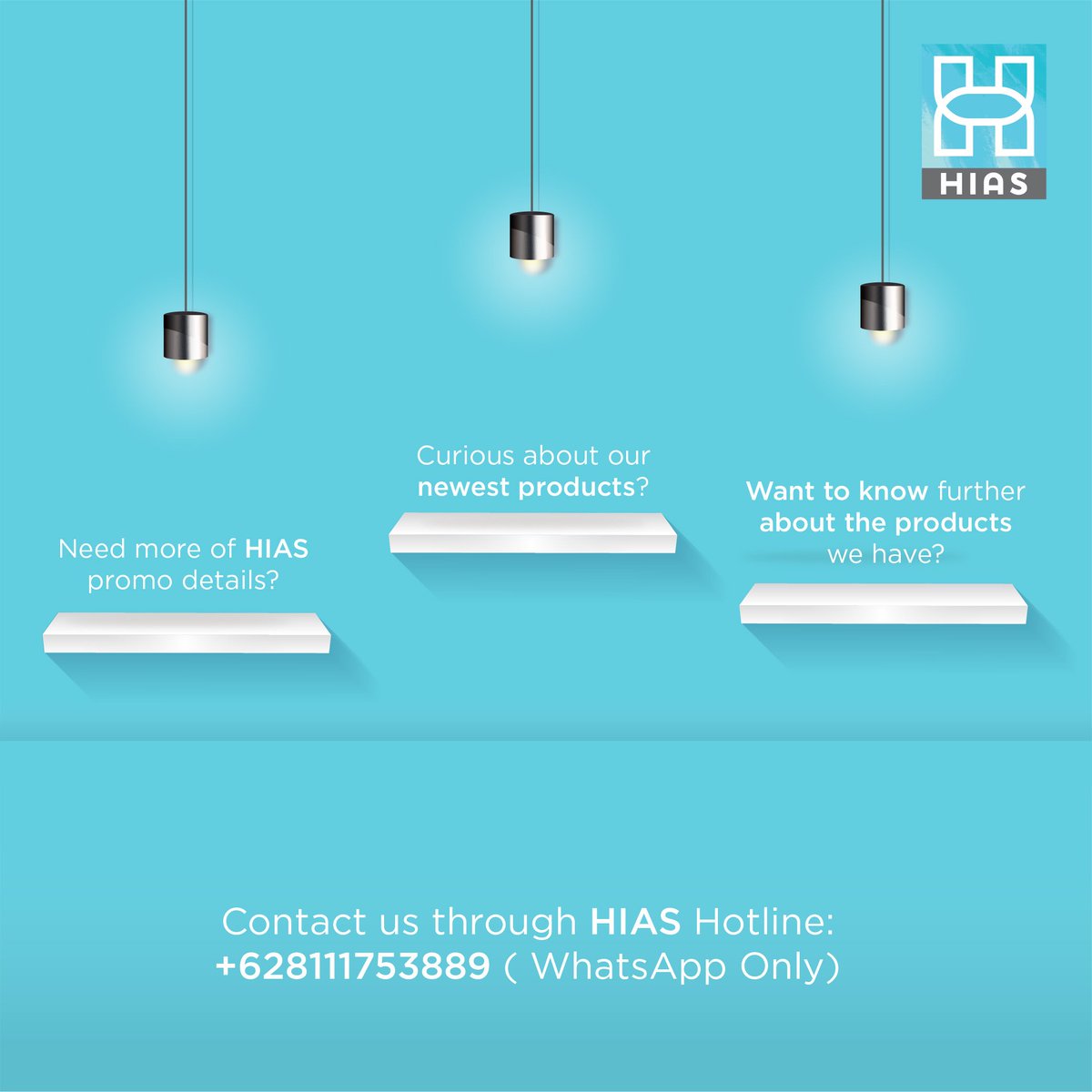 Stylish People pengen tau tentang info terbaru mengenai produk HIAS? Silahkan Langsung hubungi kami melewati Hotline @hias.id!