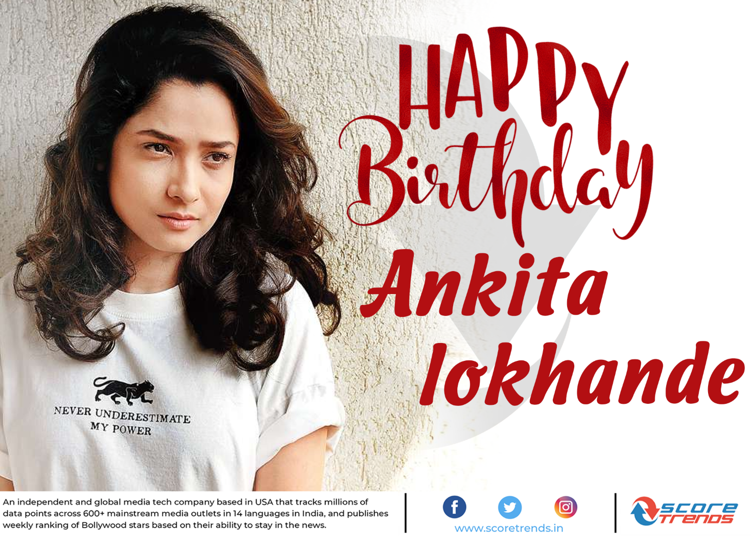 Score Trends wishes Ankita Lokhande a Happy Birthday!! 