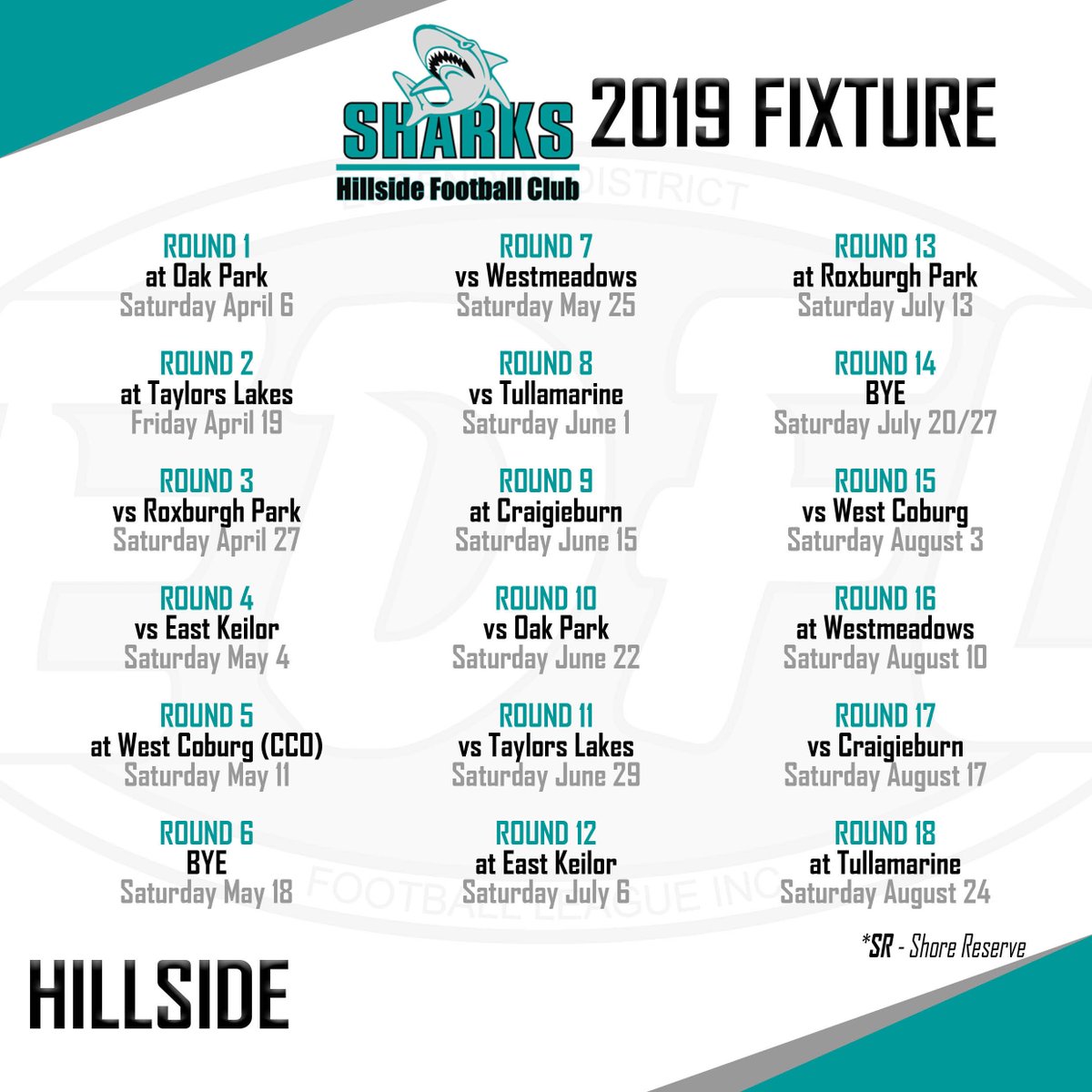 EDFLfooty's tweet photo. Each year it seems the @HillsideSharks are edging ever closer toward that elusive Division 1 flag. How will the 2019 version of the Sharks go in what looms as another very even competition?
#EDFL2019 https://t.co/7WfUTbZmiK