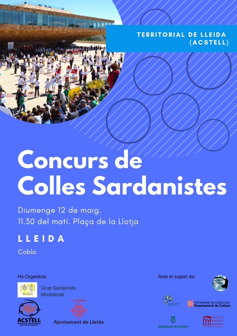 Novetats i propostes de comunicació conjunta en el 45è campionat de Colles Sardanistes Lleida @acstell Llegiu la notícia complerta a: sardalleida.cat 
<a href="/gsmlleida/">GSM Lleida</a> <a href="/gsbalafialleida/">GS BALÀFIA LLEIDA</a> <a href="/GSEstol/">GS Estol</a> <a href="/SardaMollerussa/">Agrupació Sardanista</a> <a href="/JovencellsColla/">Colla Jovencells</a> <a href="/UCS1958/">UCS</a>  @conf_sardanista