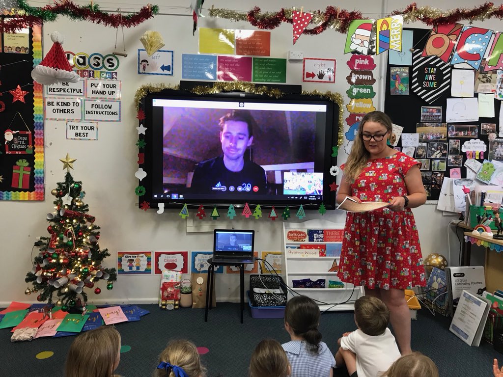 BobWilletts's tweet image. Today our kindergarten students caught up with one of our support team who is working in the Netherlands. Apparently Santa visits there first. #WeAreLearning #TechnologyForLearning @NSWEducation