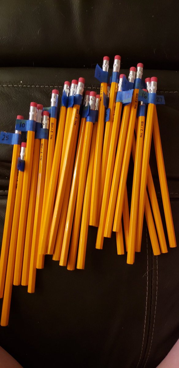 JarushaG's tweet photo. My students believe that pencils are projectiles; however, they're actually for learning. New process in my classroom thanks to my colleague @ReneeSchloss #notprojectiles #pencilsforlearning #expensivewood #CASjackets https://t.co/eW4DaINAxs