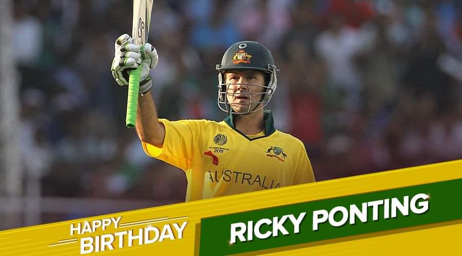 1999 2003 2007 Happy birthday to Ricky Ponting! 
