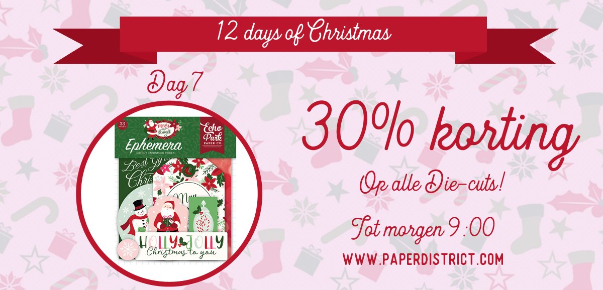 PaperDistrict_'s tweet photo. 🎄12 Days of Christmas!🎄
Tot morgen 9:00 - 30% Korting op alle Die-cuts!🎁🎅 https://t.co/IarWOyErDL https://t.co/zjqGV2k1Q5