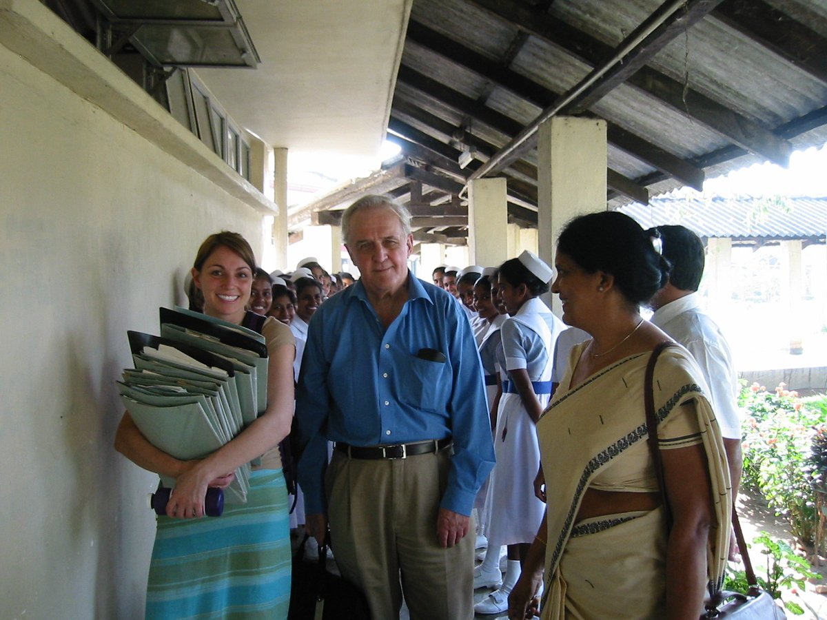 David Weatherall in the midst of work in Sri Lanka.  His legacy and his work continues; we will carry on inspired by him. #blooddiseases #thalassemia
