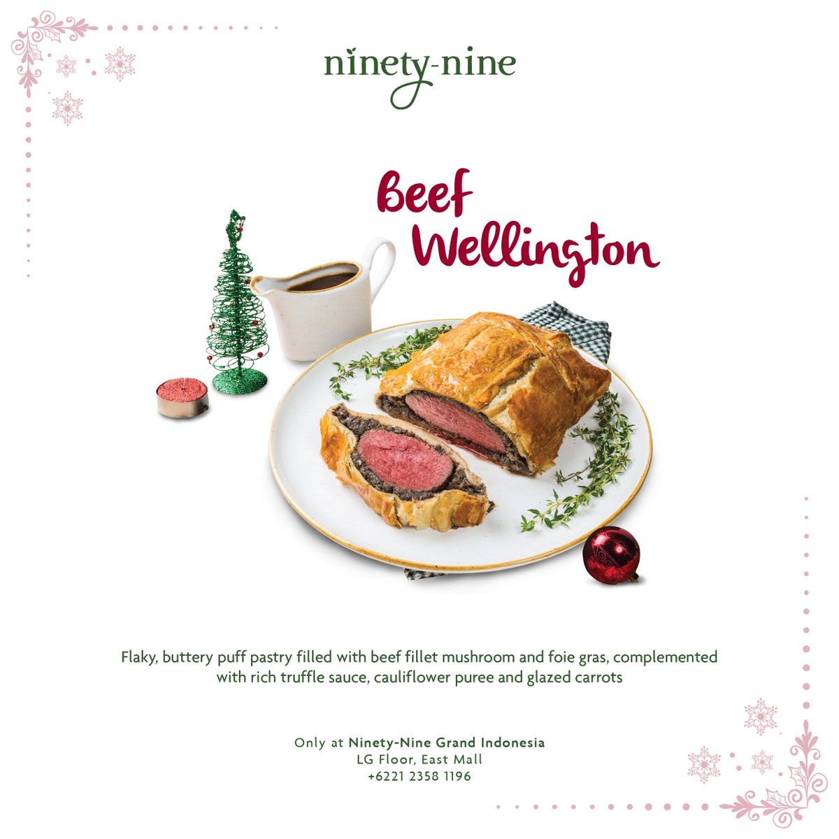 Ninety Nine (@ninetyninejkt) on Twitter photo The joy of holiday is better felt when it's shared. Send your Christmas greeting with Ninety-Nine's cakes and hampers collection, The collection is available only for takeaway option.
.
Contact us via WhatsApp on +62 811 888 1622 or send an email through contact@ninetynine.co.id The joy of holiday is better felt when it's shared. Send your Christmas greeting with Ninety-Nine's cakes and hampers collection, The collection is available only for takeaway option.
.
Contact us via WhatsApp on +62 811 888 1622 or send an email through contact@ninetynine.co.id