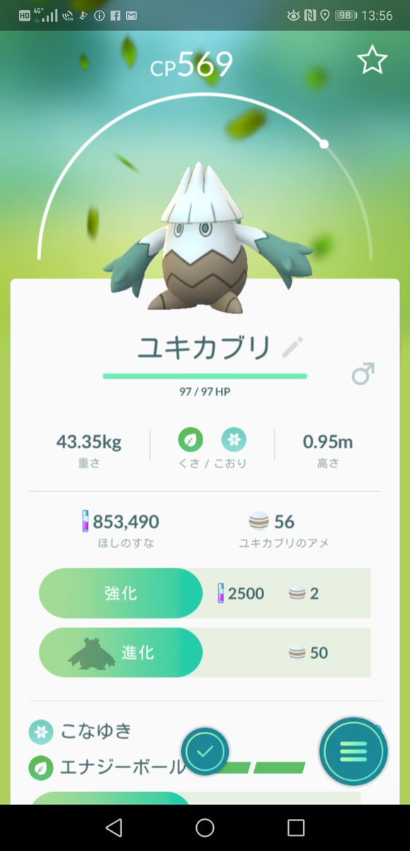 はまの太陽 ユキカブリからのユキノオーに進化 ポケモンgo