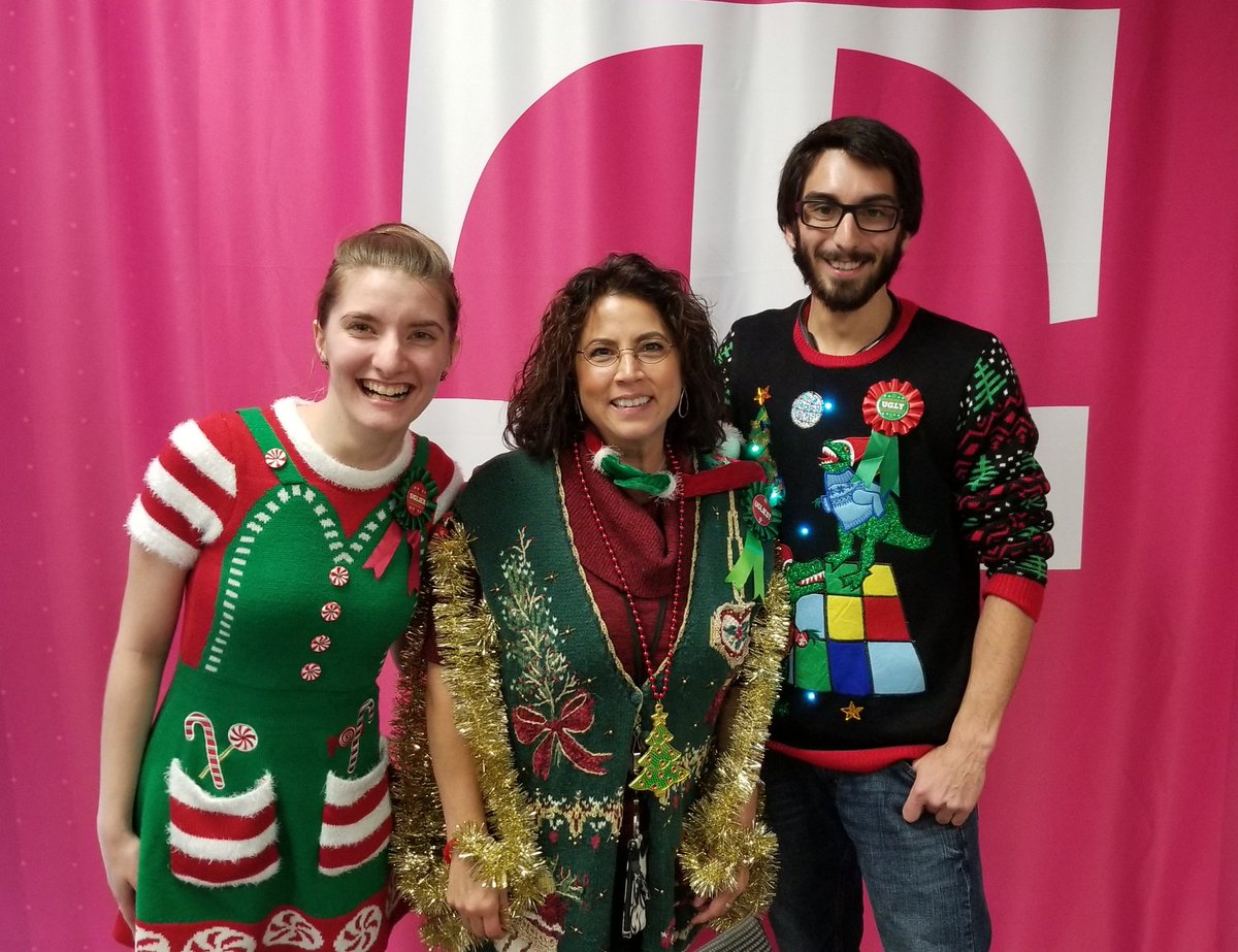 khaydon63's tweet image. #uglysweater contest winners! #TMobile #HoustonEngineering