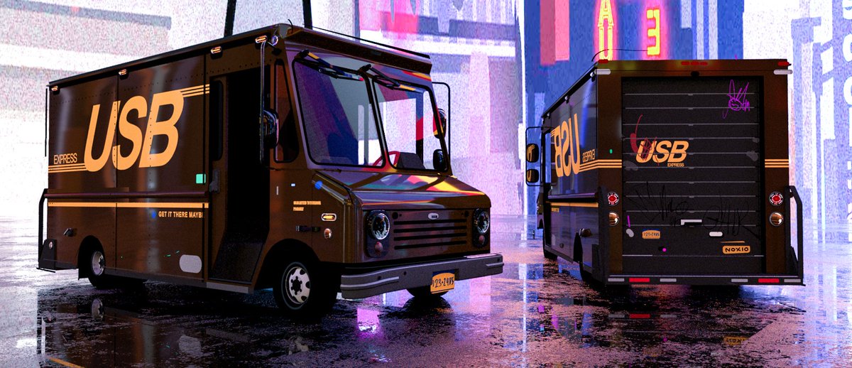 Some of the NYC vehicles I got to work on for Spiderverse, while also trying to find the rendering style with floating lines and blacked out  shadows.  #spiderverse #spiderman #art