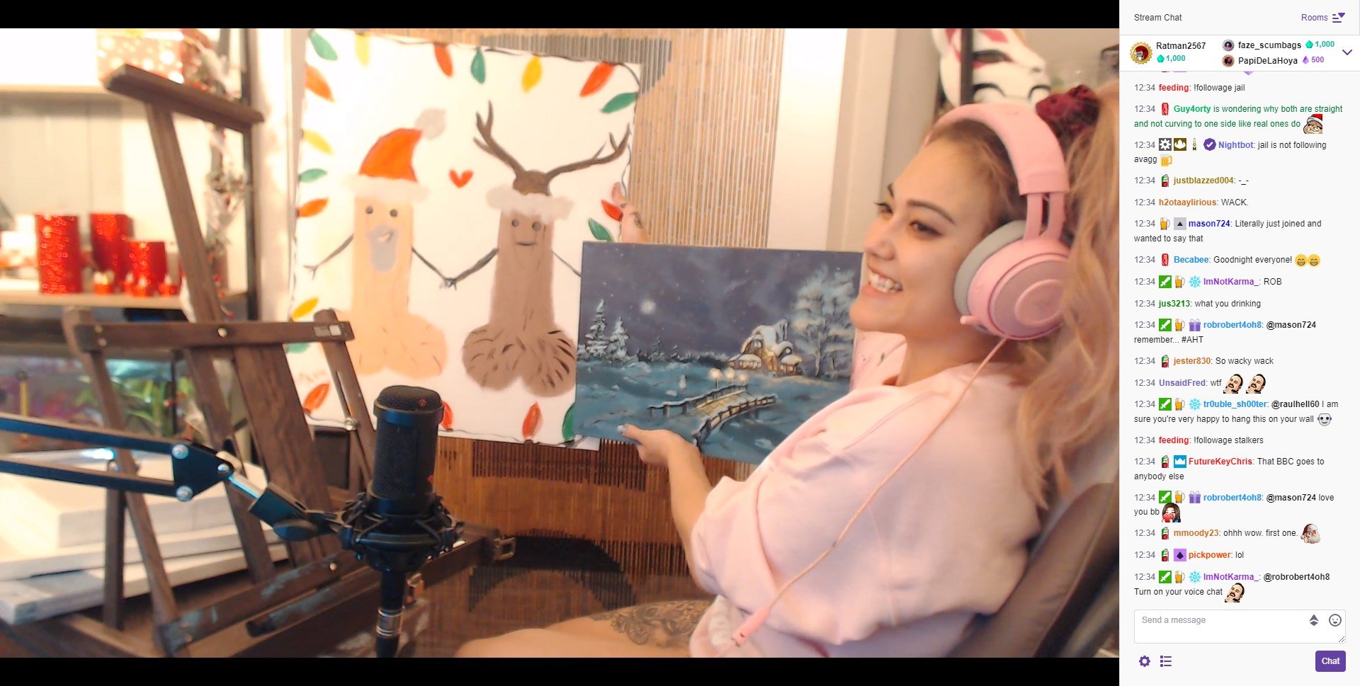 “Tonight's masterpieces from @AvaGG's stream!” 