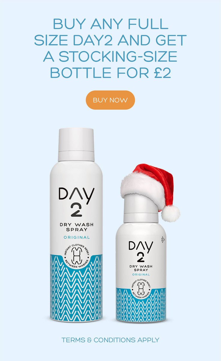 Pssst... Christmas is only days away! 🎄

Got some last minute Christmas shopping to do? 🛍🎁🎀

Head over to day2.com to see our special offer on our 75ml bottles - perfect as a stocking filler!

The Day2 Elves
🎅