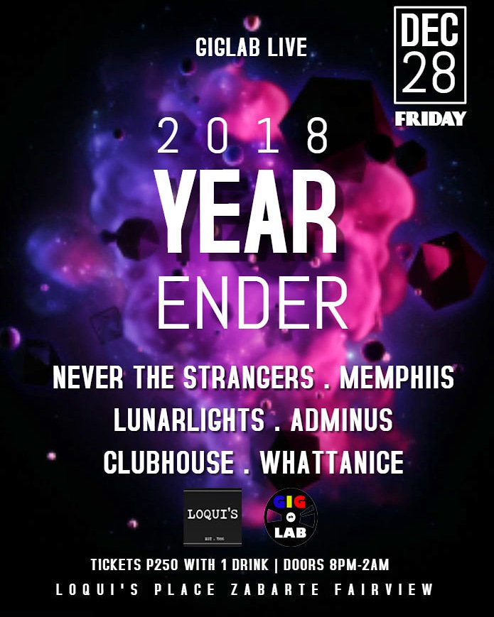 GigLabPH's tweet photo. AND.... it's a wrap for 2018 👏
Thanksgiving and Year End party on Dec 28, Friday at @loquisplace with @ntstrangers @LUNARLIGHTSPH @iamJensenGomez #memphiis @Adminusph @ClubhousePh and #whattanice
We're inviting everyone! let's go!
Full deets:
https://t.co/hpksn3mds5 https://t.co/rFmfyLshNW