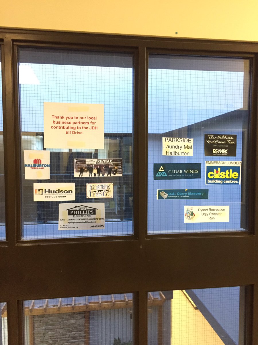 MissPhillipsJDH's tweet photo. @Grade8JDH wants to thank all our local business partners for helping @JDHodgsonES raise almost $2000 for our 2018 Elf Drive. Because of you 40+ students from our Haliburton FOS will get a Christmas! #ThankYou #BetterTogether https://t.co/dl8v5MbZg9