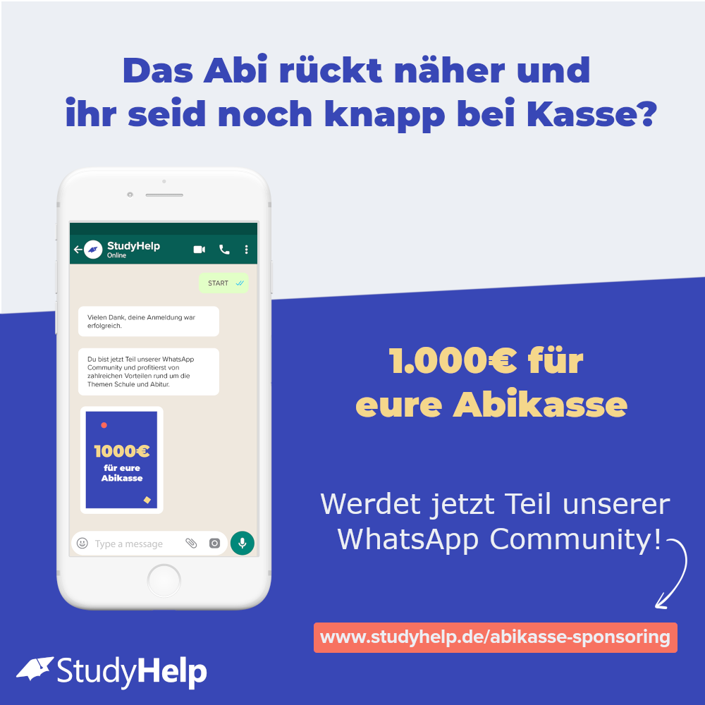 abigrafen's tweet photo. Das Abi rückt näher und ihr seid noch knapp bei Kasse?
Werdet Teil der @StudyHelpMe WhatsApp Community & sahnt
1.000€ für eure Abikasse
ab! 👉🏻 https://t.co/QSVSDA9iSl
#abikasse #abi2019 #ak19 #abitur2019 #vorfinanzierung #abi #geldsammeln #gewinnspiel #absahnen #community https://t.co/C8W8ESVBxA