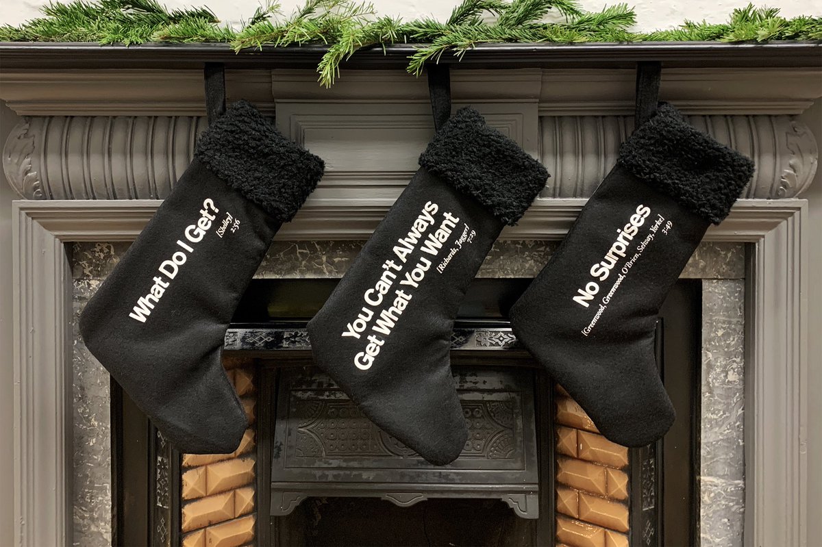 musicagencyuk's tweet photo. The last Christmas before Brexit. Stockings made. Now then, which to send to @theresa_may @jeremycorbyn @BorisJohnson @Jacob_Rees_Mogg? 🤔 https://t.co/ediL2aDY6M