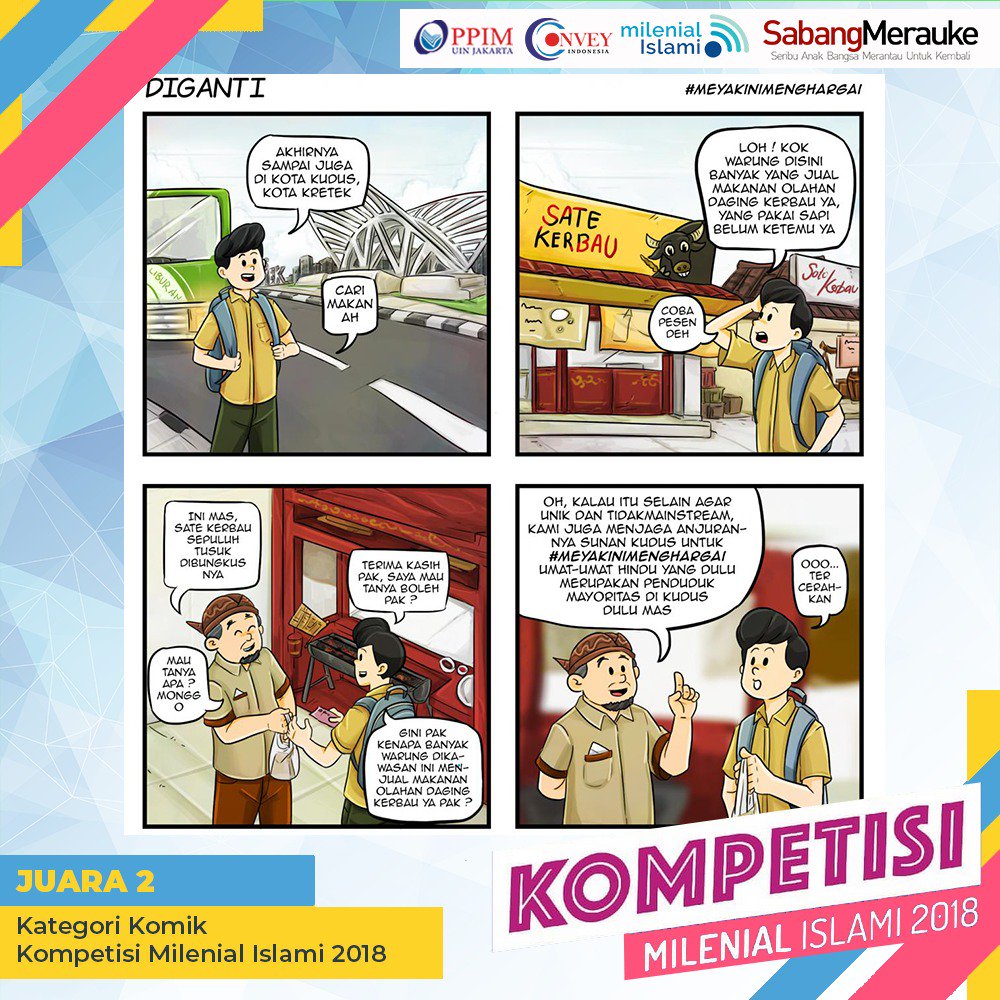 ConveyID's tweet photo. Ini adalah kategori pemenang untuk Lomba Konten Komik #PeaceRangers :
Juara 1: Dimas Aryo Wirawan (Universitas Negeri Jakarta)
Juara 2: Faizal Achwalul Hidayah (Institut Teknologi Sepuluh November)
Juara 3: Rasyid Maulana Arifuddin (Universitas Negeri Yogyakarta) https://t.co/v8etICLh1K