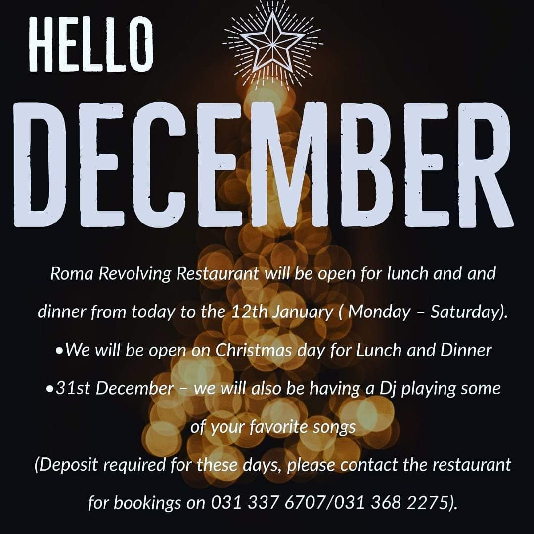MBE50288854's tweet image. Yes! Roma Revolving Restaurant is open on Christmas day 

#Special #seedurban #360degreeview #finedining #onlythebest #makeitspecial