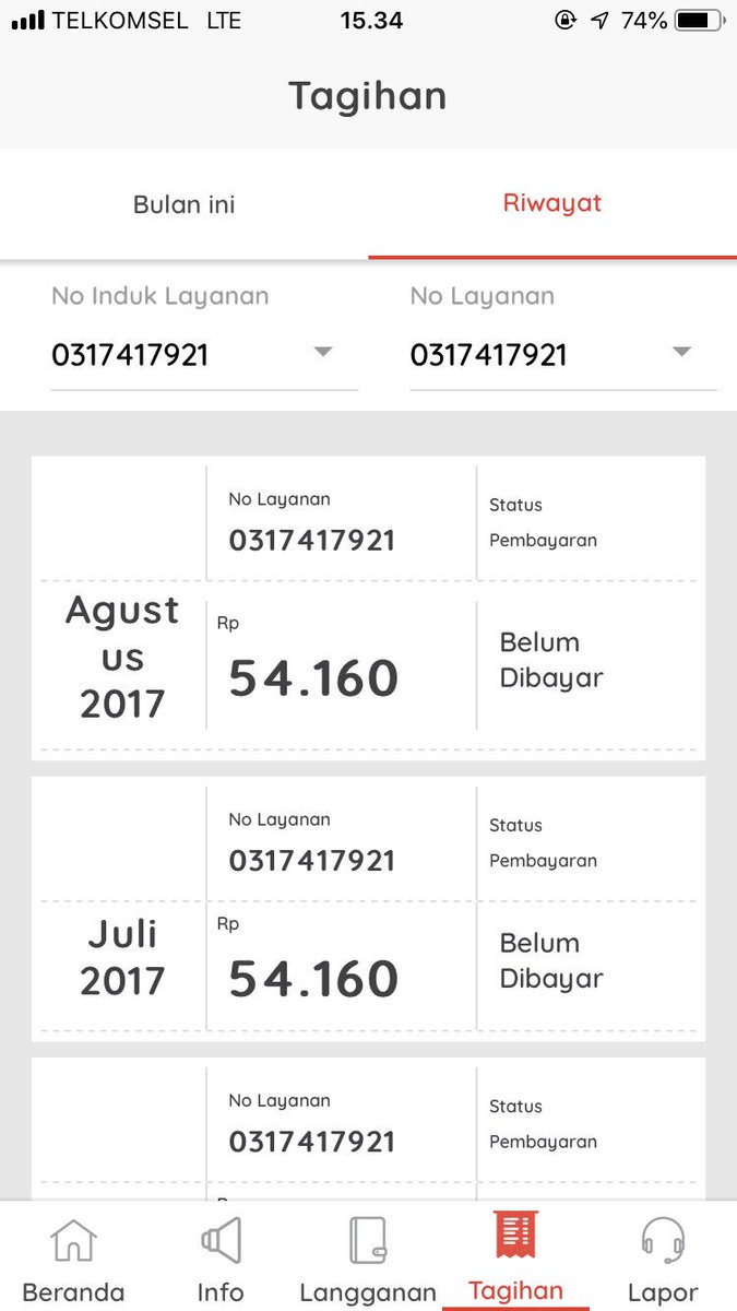 Selamat sore <a href="/TelkomCare/">vil</a>, saya calon pelanggan baru. Coba daftar dr Des 2017. Dan anehnya sampai detik ini blm terpasang untuk indihome tsbt. Tiba2 di email dapet kontrak perjanjian, dan saya cek di my indihome terdapat tagihan yg blm terbayar.. Mhn penjelasan.. thx