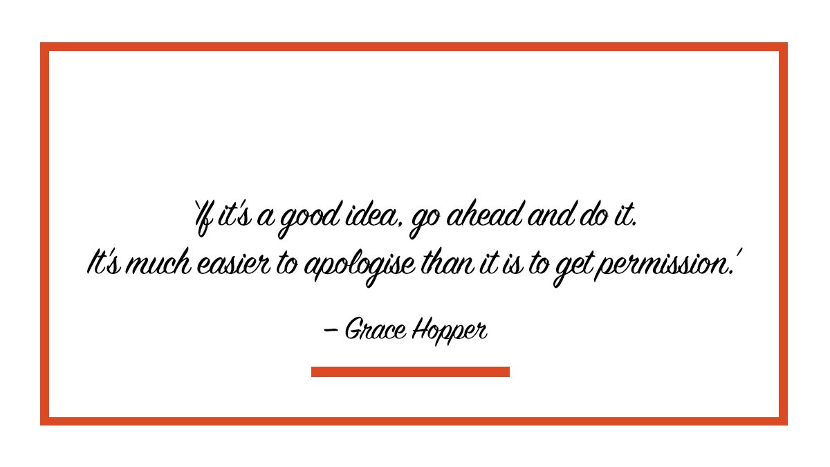 Wise words from Grace Hopper🙌👊 #WednesdayWisdom