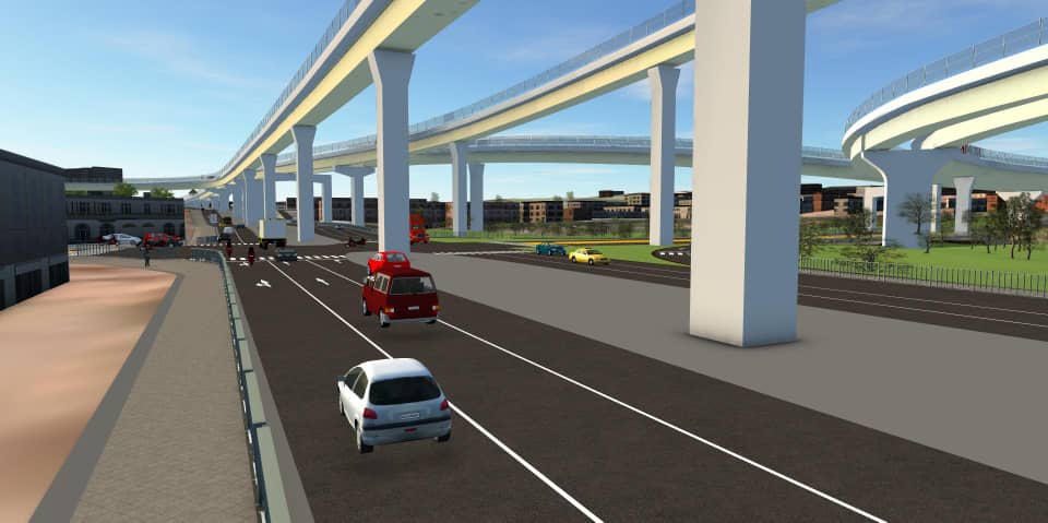 newvisionwire's tweet photo. On completion, the #KampalaFlyover will create an urban freeway by passing the city centre to enhance East-West corridor transit. https://t.co/IWRSCEOq1E
