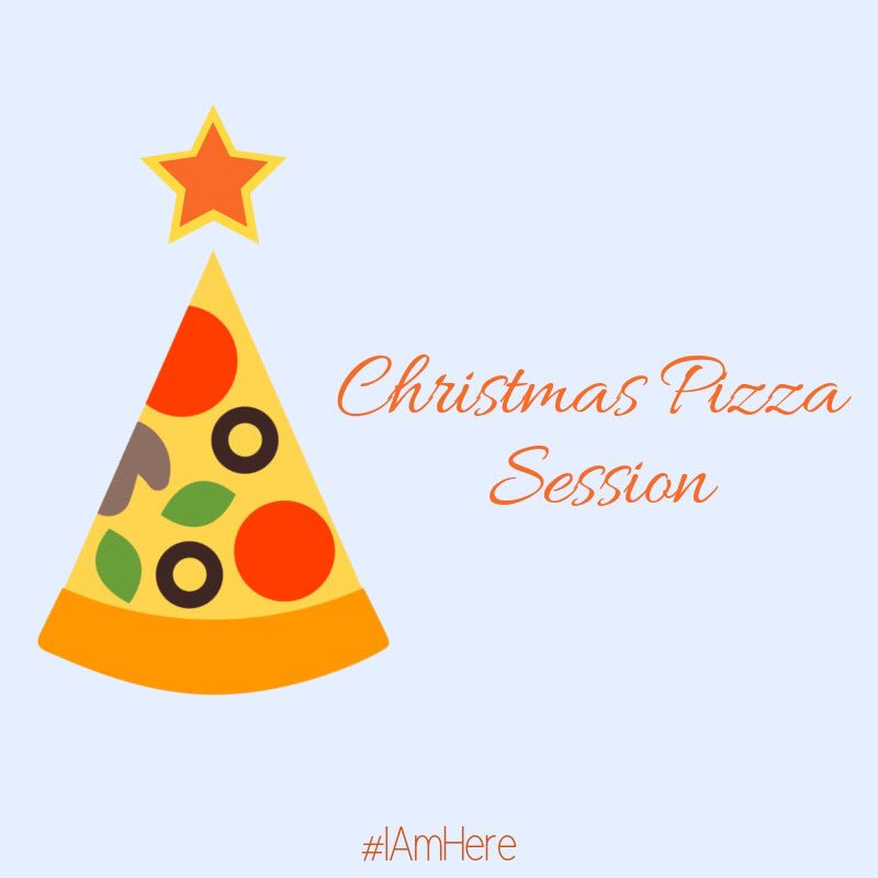 iamhereiit's tweet photo. Who’s up for some pizza and some talk about their final exam? We are!! 💚 #IAmHere https://t.co/mHic11CnFU