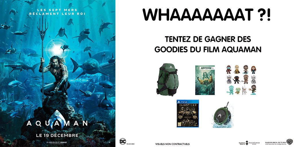 NRJMobile's tweet photo. #Concours #Aquaman
Aquaman débarque dans les salles aujourd'hui ! 
Pour l’occasion, essaye de remporter des goodies du film. 
Tente ta chance : RT + Follow @NRJMobile
TAS 27/12 https://t.co/bkGTdQIEZZ