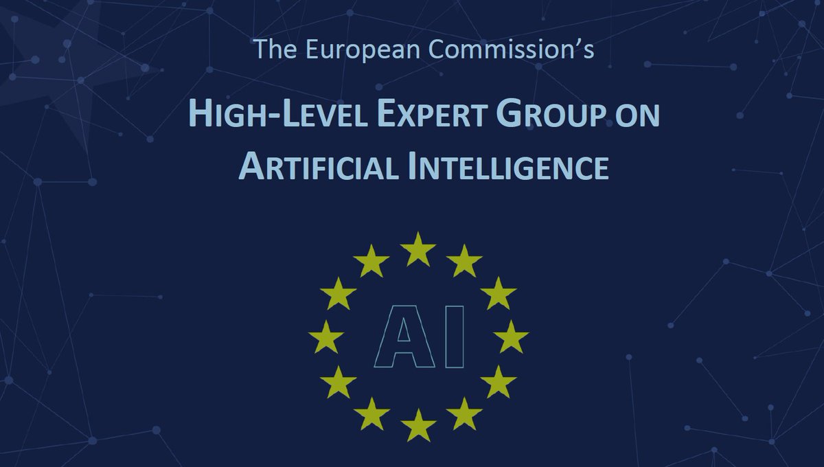 Die High-Level Experts Group der <a href="/EU_Commission/">European Commission</a> hat ihren Entwurf für #Ethik-Richtlinien für #KI veröffentlicht. Feedback erwünscht.  europa.eu/!tr74gp <a href="/iaostuttgart/">Fraunhofer IAO</a> @dfki