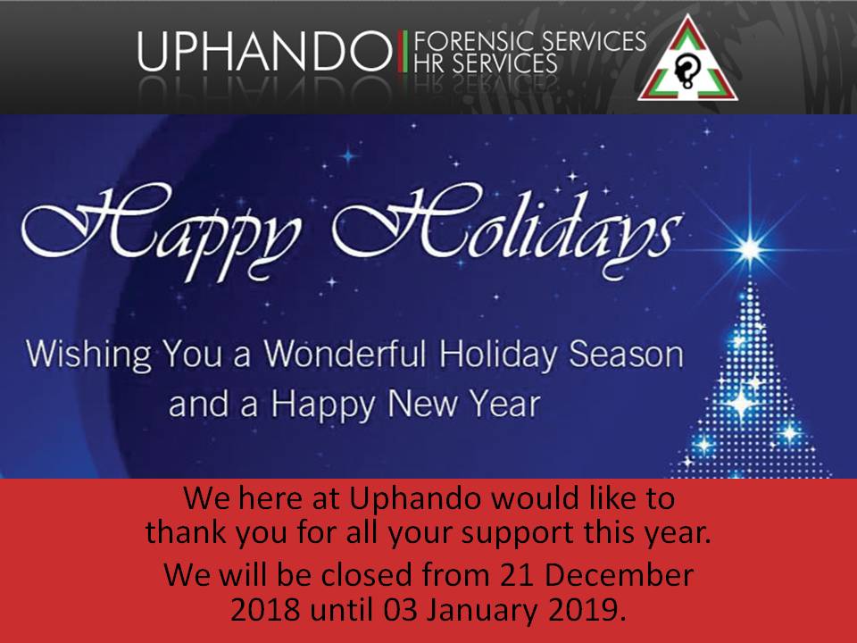 Uphando's tweet photo. We would like to wish you a good festive season. Thank you for all your support this year. We will provide more interesting content in the new year.

To see our previous posts go to our website
#festiveseason #HappyHolidays #uphando #settingthestandard https://t.co/7Q006ukoLQ