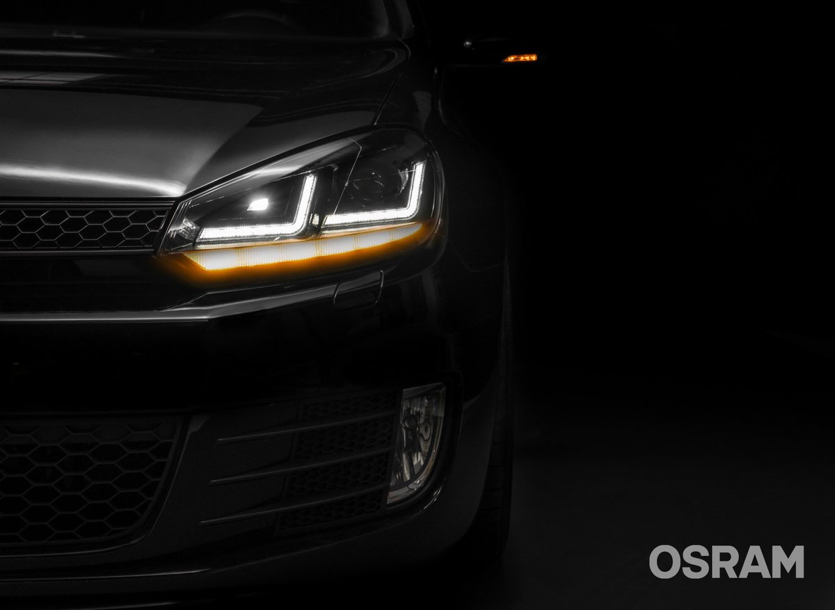 OsramUK's tweet photo. What's your style? Slick? State-of-the-art? Why should your car be any different? Order the #LEDriving XENARC #GOLFVI Black Edition now and give your #Golf an instant legal upgrade. https://t.co/Fg2kNj6FFx https://t.co/7Dnd7IxbuK