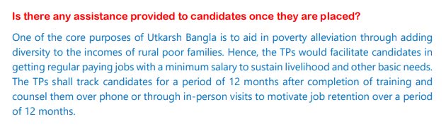 #FAQ: Is there any assistance provided to candidates once they are placed?
Please refer to the image below for the detailed response. #pbssd #UtkarshBangla