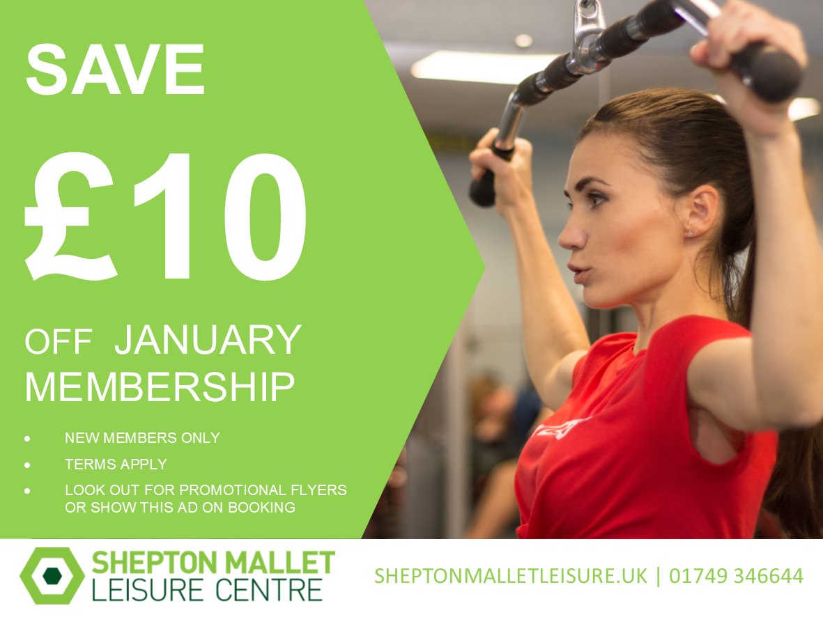 £10 off January membership for new members! 💪 #fit2019 #SMLC #deal #sheptonmallet #everybodywelcome Pls RT @ClerkSMTC <a href="/SMTIC/">Shepton Mallet TIC</a> <a href="/MalletSports/">SheptonMalletSports</a> <a href="/sheptonlido/">Shepton Lido</a>