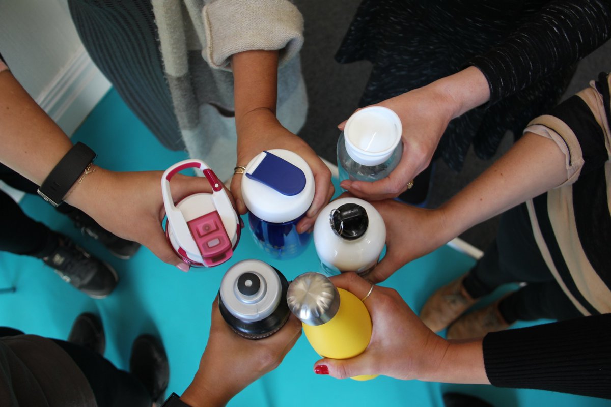 BristolWaste's tweet photo. #LessPlasticDay... Another excuse for a reminder that bringing a refillable water bottle to work or play is just one way to cut down on your single-use plastic. Cheers to that! https://t.co/mMTPowNEaK