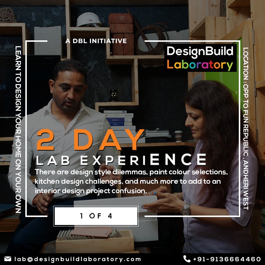 DesignBuildLabo's tweet image. 2 Day Lab Experience empowers you to Plan your House or Office as per your lifestyle. Taught by Industry Experts.

For Enquiry👉Contact:+91-9136664460
Website: bit.ly/2Qk4411
#Design #InteriorDesign #HomeDecor #DesignBuildLab
#interiordesigner #homedesign