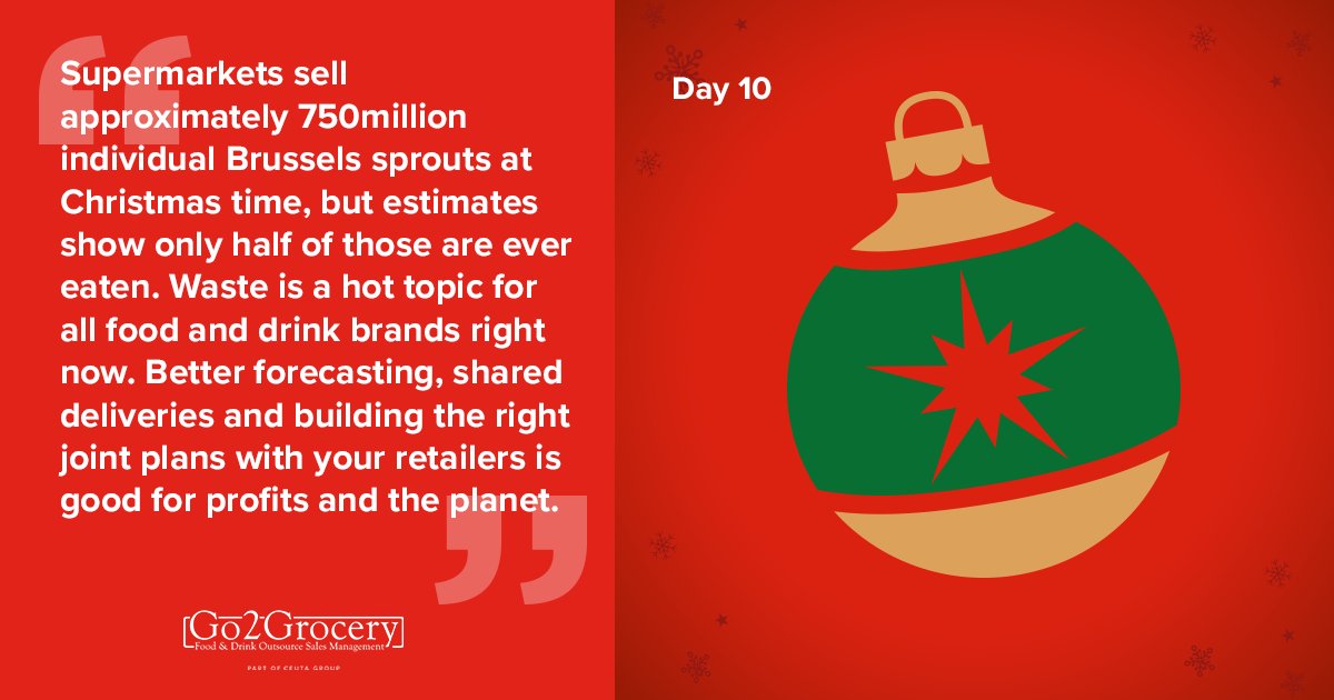DAY TEN of our Christmas Countdown - <a href="/Go2Grocery/">Go2Grocery</a> highlights how waste is a hot topic for all food and drink brands right now #waste #Sustainability #foodanddrink #retailers  #brusselssprouts