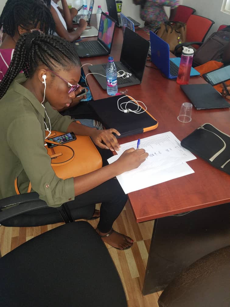 PythonGhana's tweet image. Super excited that the second edition of #SpeakPython bootcamp with @devinvogue is off with a cracking start! Thanks to all the organisers, trainers, partners, and above all participants. #SpeakPython2018 #PythonGhana #LetASisterKnow #WomenInSTEM #GirlsInSTEM