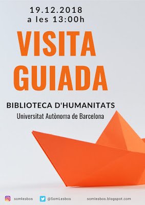Gaudeix d'una visita guiada a l'exposició "Som Lesbos" sobre la 'crisi dels refugiats' #UABrefugi, que acull la <a href="/BHumanitatsUAB/">B. Humanitats UAB</a>. +Info a: 👉bit.ly/2UX5a1j
📆19/12