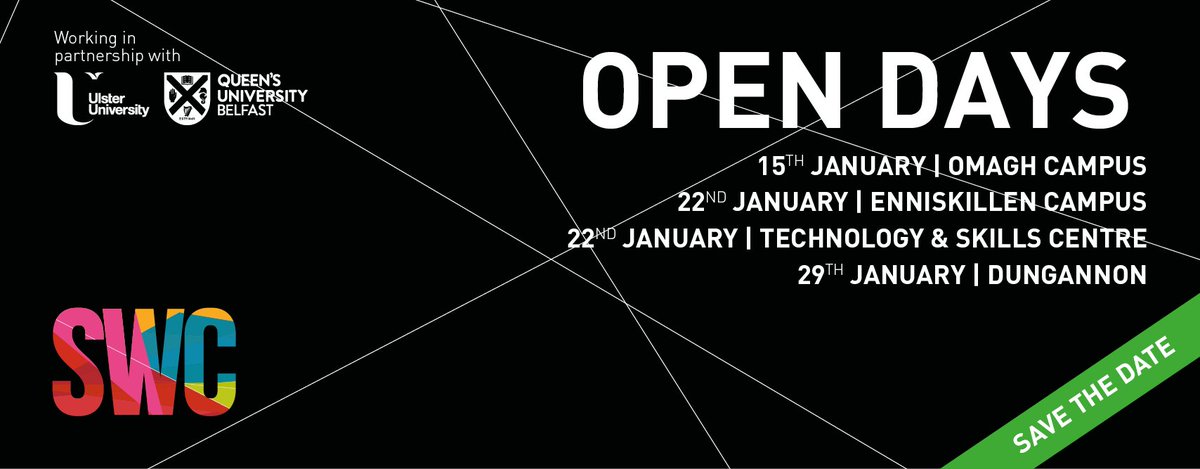 SWC_SIMON's tweet photo. South West College Open Days January 2019. @swccollege 
#Enniskillen #Omagh #Dungannon https://t.co/4Pz07HMz8G