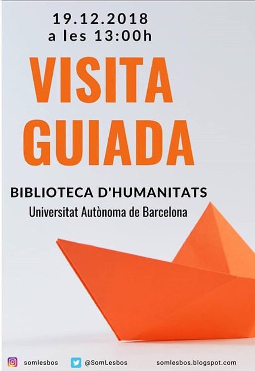 Avui podeu gaudir d’una visita guiada per l’exposició #SOMLESBOS. 

A les 13:00, a la Biblioteca d’Humanitats.

#UABRefugi