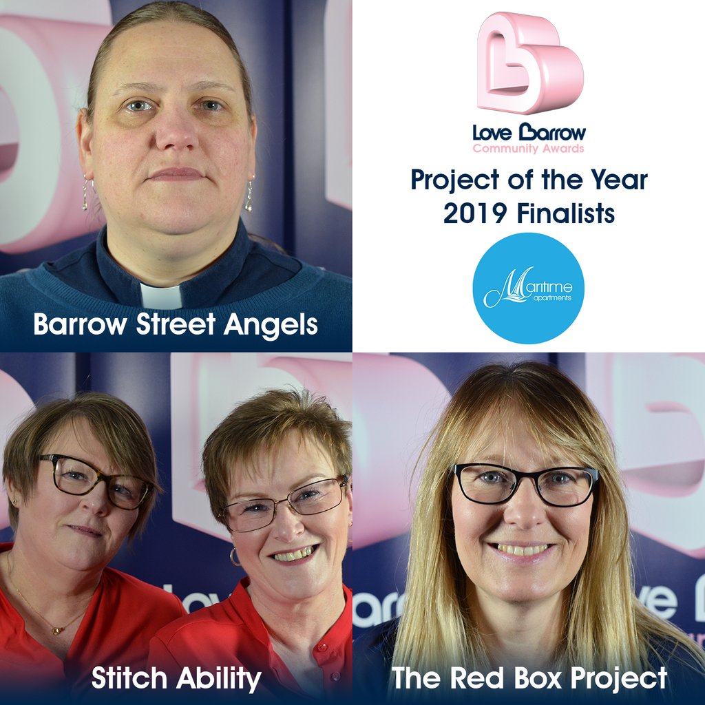 Love Barrow Awards (@lovebarrowaward) on Twitter photo Meet our wonderful Project of the Year 2019 Finalists kindly sponsored by <a href="/Barrow_Maritime/">Maritime Apartments</a> . Thank You Maritime Apartments! Well Done <a href="/BarrowSAngels/">Barrow Street Angels</a> , <a href="/Stitchability1/">Stitch Ability</a> and <a href="/RedboxBarrow/">Red Box Barrow</a> Meet our wonderful Project of the Year 2019 Finalists kindly sponsored by <a href="/Barrow_Maritime/">Maritime Apartments</a> . Thank You Maritime Apartments! Well Done <a href="/BarrowSAngels/">Barrow Street Angels</a> , <a href="/Stitchability1/">Stitch Ability</a> and <a href="/RedboxBarrow/">Red Box Barrow</a>